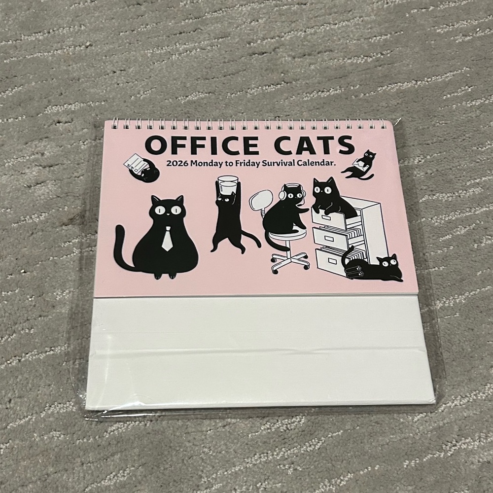 Office Cats 2026 Desktop Calendar